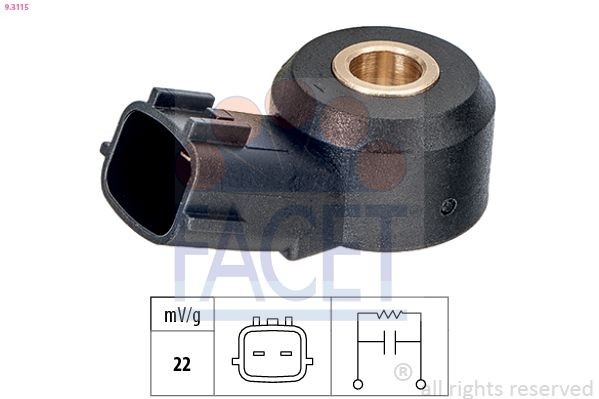 Facet Klopfsensor 9.3115 FüR Alfa Romeo Dacia Passend FüR Fiat Ford Infiniti-image