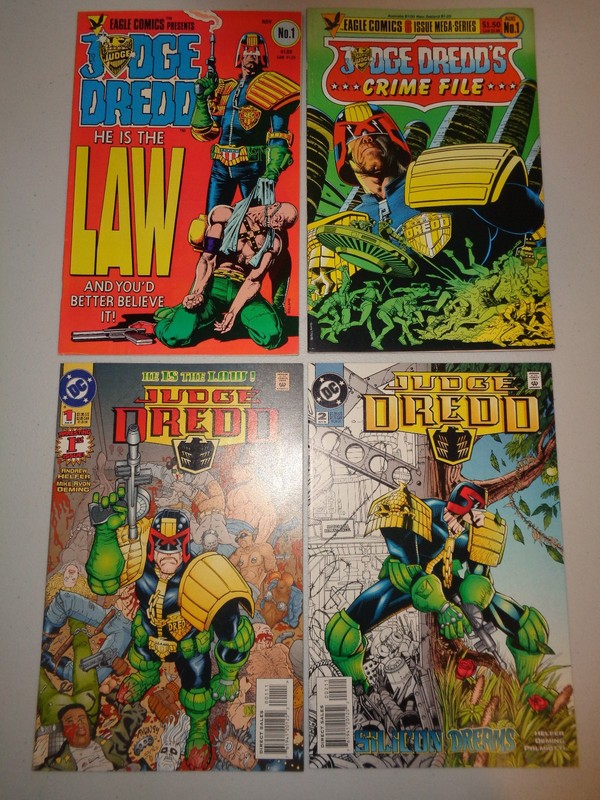 JUDGE DREDD #1 Lot (1983 ; 4 Comics ; Eagle and DC ; All +/-NM to NM/MT Cond.)