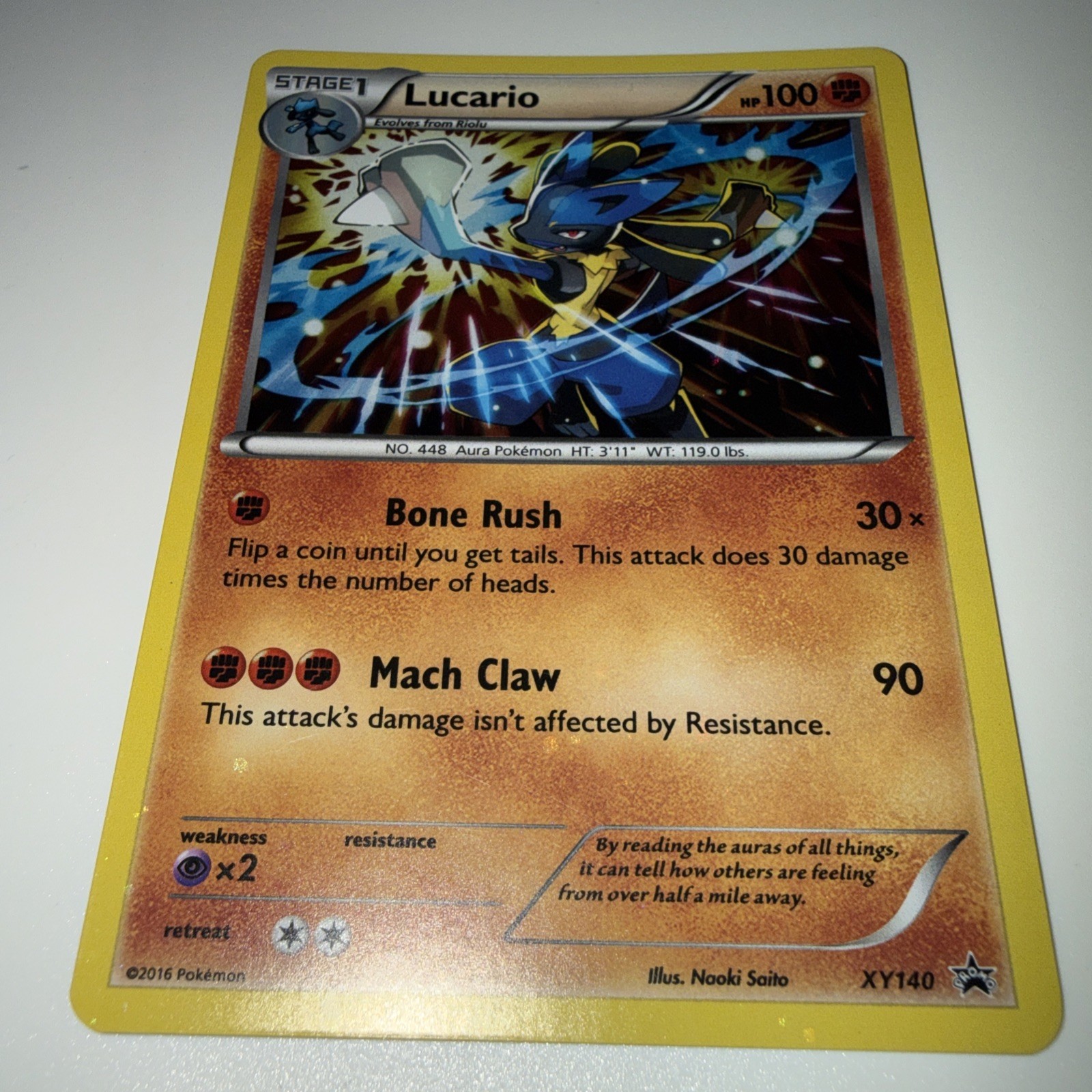 Lucario XY140 XY Black Star Promos Holo Promo Near Mint Pokemon TCG