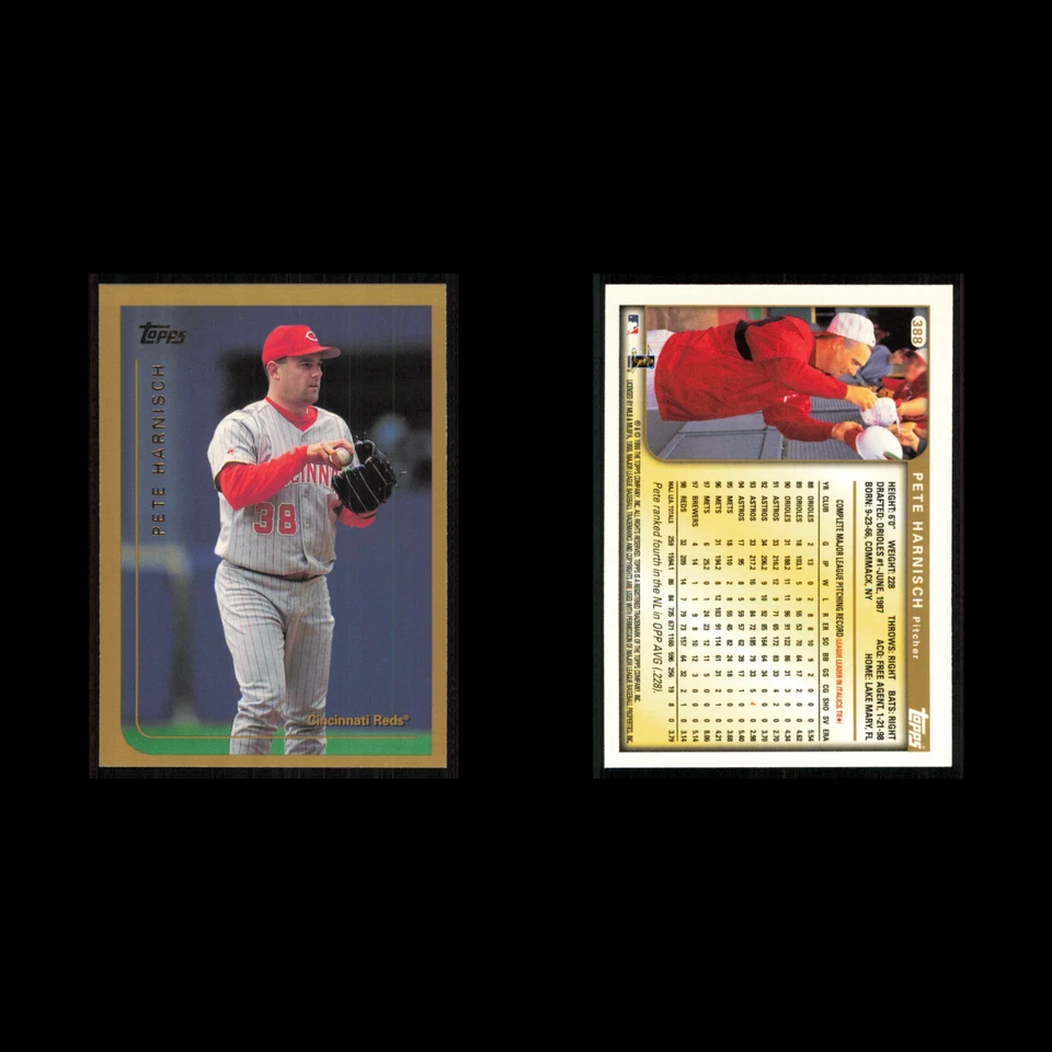 Pete Harnisch #388 1999 Topps Cincinnati Reds Baseball Card MLB NM - Image 3 of 3