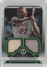 2021 Topps Tribute Dual Relics Green /99 Vladimir Guerrero #DR-VG HOF 09yc