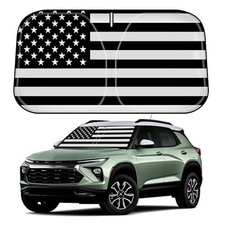 Windshield Sun Shade for 2021 Silver  Black-Fit 2021-2025 Chevy Trailblazer