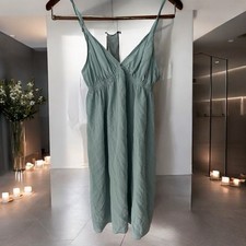 VICTORIA'S SECRET 100 SILK CHEMISE COQUETTE SLIP DRESS SZ M Babydoll