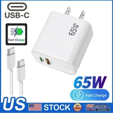 65W PD Super Fast Charger Plug & Cable For Samsung Galaxy S22 S22 S23 S24 ultra