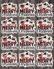 Merry Christmas Die Cut Vinyl Stickers Scrapbooking Laptop Waterbottle