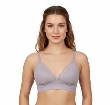Maidenform MBT105/MBW105 Mesh Trim Triangle Lightly Padded Bralette Taupe Size M