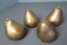 4 gumowe złote gruszki z trzpieniem i wieszakiem - 4 1/2'' t x 3'' szer - d6 sb