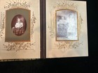 Antique Victorian Art Nouveau Celluloid Album with Floral Velvet Back and Photos — photo 9