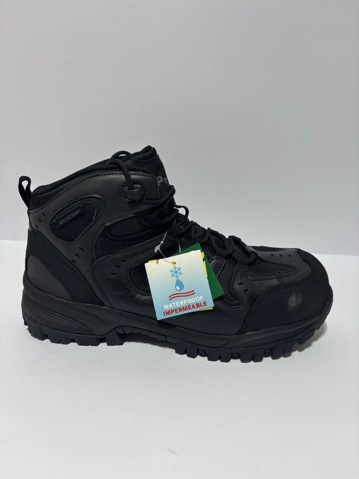 Propet Men’s Sentry Black Waterproof Hiking Boots, Size 10 X (3E)