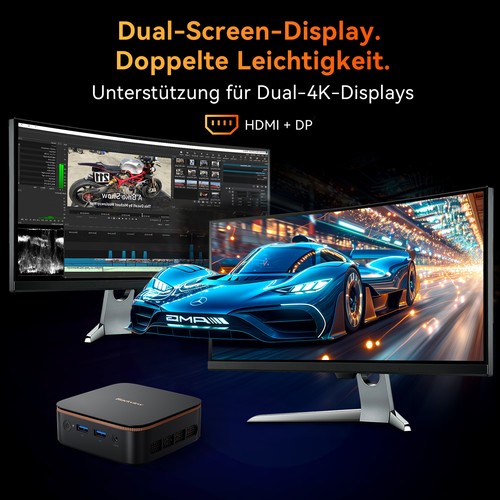 Blackview MP20 Mini PC AMD 3300U 8GB DDR4 256GB M.2 SSD Win 11Pro MINI Computer - Afbeelding 9 van 13