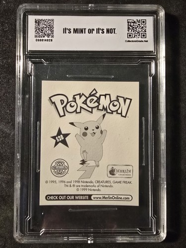 Misty 1999 Merlin Pokémon Stickers #S28 Prism CG /w Subgrades Pristine 10!💎 - Picture 8 of 9