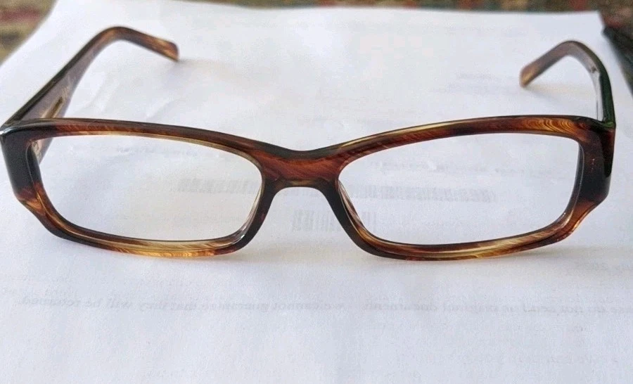 Prada Eyeglasses Frames VPR 171 54/15‎ 7NB-101 135 Brown Tortise Shell W/ Amber Prada VPR 18T UE0 101 Eyeglasses Frames Womens Brown 53-16  main image 4