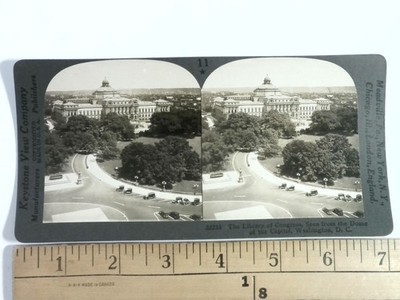 Keystone View Company Stereoview 32233 Library of Congress from Capitol Dome D.C