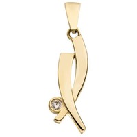 Jobo AnhäNger 333 Gold Gelbgold 1 Zirkonia GoldanhäNger