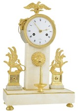 FONTAINE Kaminuhr Empire clock bronze horloge antique pendule uhren cartel