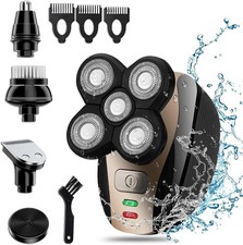 5 In 1 Electric Rotary Shaver Rechargeable Bald Head Grooming Kit With Trimmers