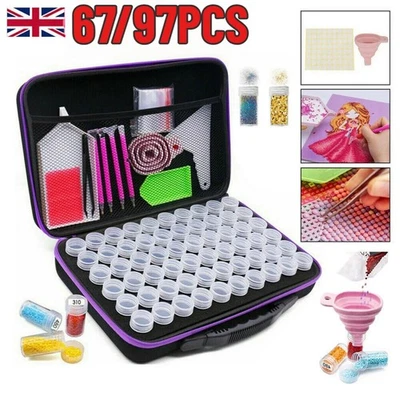 30/60 Slots Diamond Painting Storage Box Case Embroidery Nail Art Beads