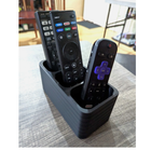 Sleek Remote Control Organizer – 3 Slot Holder for TV, AC, and Smart Devices