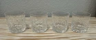 Waterford Signed Lismore Cross Cut Crystal Set of 4 Old Fashioned Glass Vintage