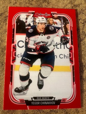 Yegor CHINAKNOV 2025-26 O-Pee-Chee Hky RED Border Parallel SP #167 *Box Hit*