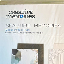 Creative Memories Beautiful Memories Designer Paper Pack 12x12 Double-Sided