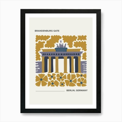 Brandenburg Gate   Berlin, Germany, Framed Wall Art Poster Canvas Print Picture