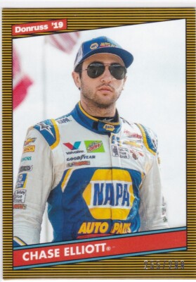 2019 Panini Donruss NASCAR Retro 1986 Gold #108 CHASE ELLIOTT #255/299