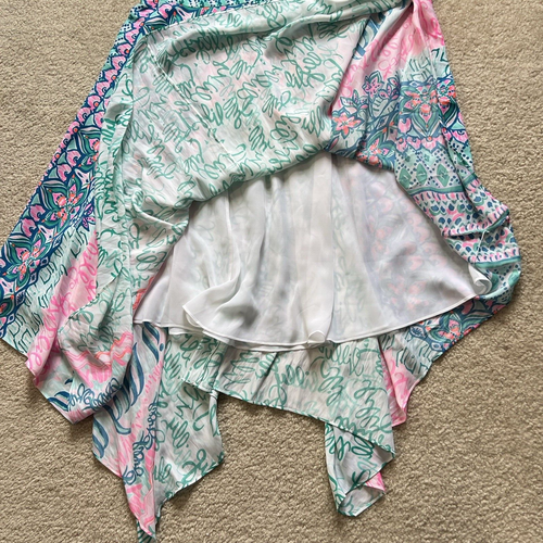 Lilly Pulitzer Harmonee Midi Dress Women's Size 10 Pink Blue Spaghetti Straps - Picture 11 of 21