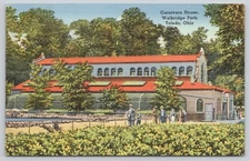 Toledo Ohio Carnivora House Walbridge Park 1940 Linen Postcard Posted