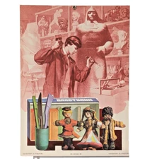 Advertising Poster USSR ☭ RARE Soviet Ukraine ☭ Promo Kyiv 1989 ☭ Buy Plasticine