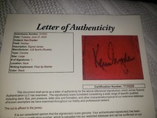 MONTREAL CANADIENS KEN DRYDEN SIGNED TEAM CANADA 1972 SUMMIT SERIES WOOL JERSEY 