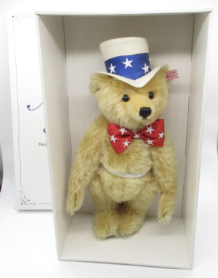 STEIFF #667183 ERSTER AMERIKANISCHER TEDDY, Growler neuwertig/Box/Etikett