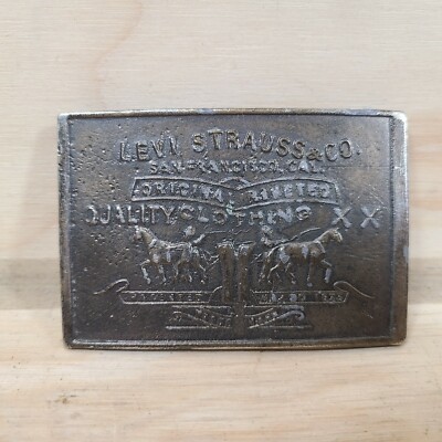 Vintage Levi Strauss Bergamot Brass Works USA Western Style Belt 