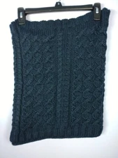 GAP Chunky Cable Knit Neck Warmer Navy Blue Infinity Scarf Winter Cabincore