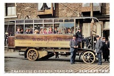 ptc3140 - Lancs - Ramsbottom UDC Trackless Electric Tram Car - print 6x4
