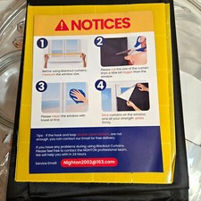100 Blackout curtains 57" X 40" strong hook loop Tape strips adhesiv