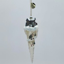 Thomas Kinkade Ashton Drake FAMILY HOLIDAY GATHERING Icicle Village Ornament