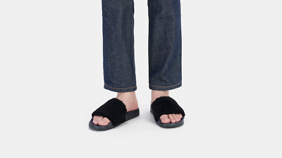 Coach Slide Sandal With Shearling Signature Monogram Vintage  display picture 1