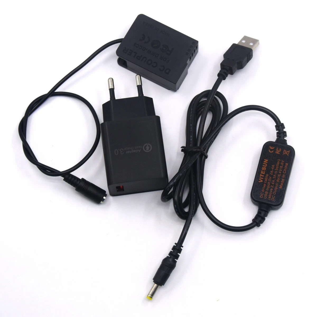 VHBW - Alimentatore, Cavo Di Alimentazione Compatibile Con Panasonic Hdc Sd40gn Hdc Sd40gw Hdc Sd40k Fotocamera Slr 2 M 4065705344138