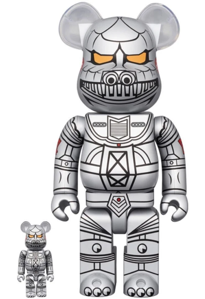 BE@RBRICK 400% & 100% Mechagodzilla 1974 MEDICOM TOY Bearbrick Japan - Image 2 of 2