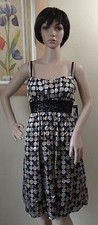 NWT ROULETTE multi colored circle sequin&tie detail spaghetti strap dress,6 or 8