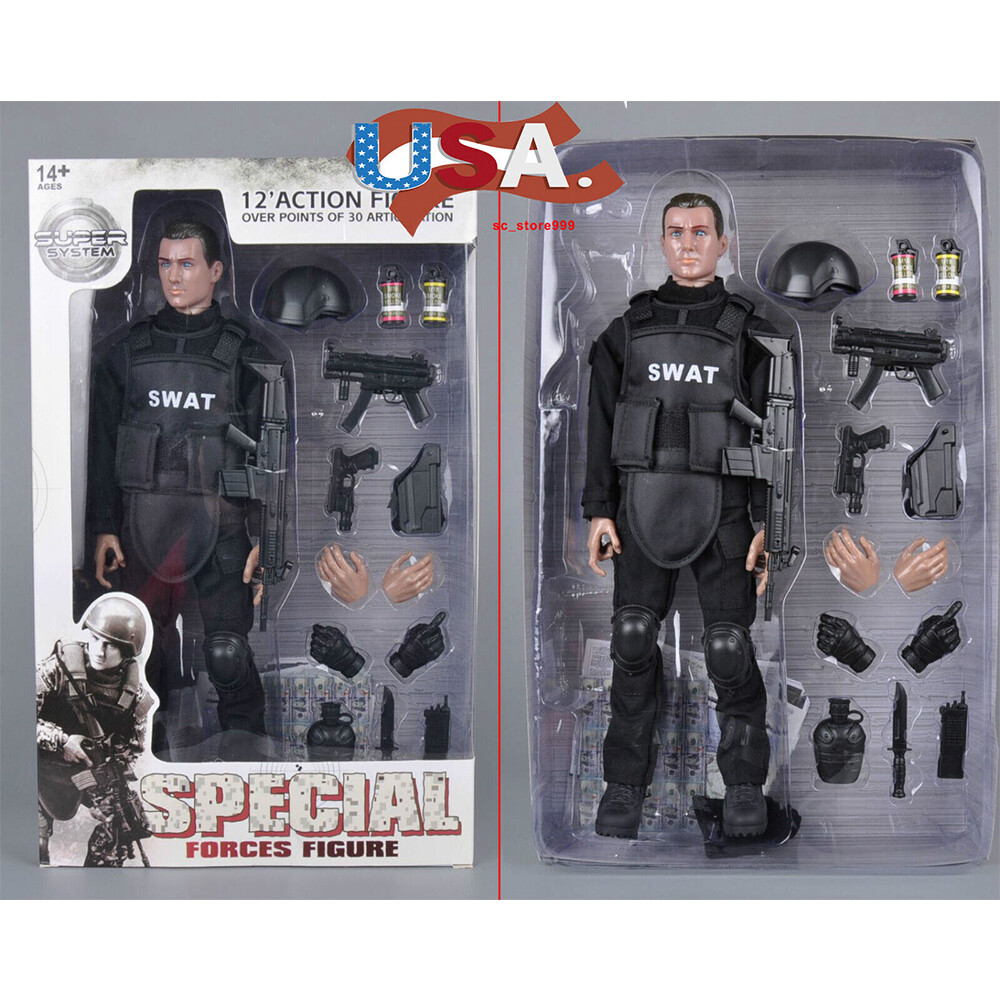 1:6 Scale SWAT Soldier Action Figures Military Model Toy Kids