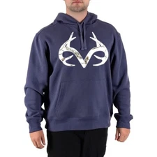Realtree Men's Graphic Hoodie with Long Sleeves Night Shadow Blue size Large NEW