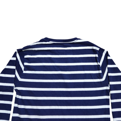 Polo Ralph Lauren T-Shirt XL (18 - 20) Blue Youth Striped Crew Neck Long Sleeve - Picture 17 of 19