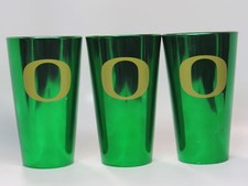 Lot of 3 NCAA University of Oregon Solid Glacier Highball Glass