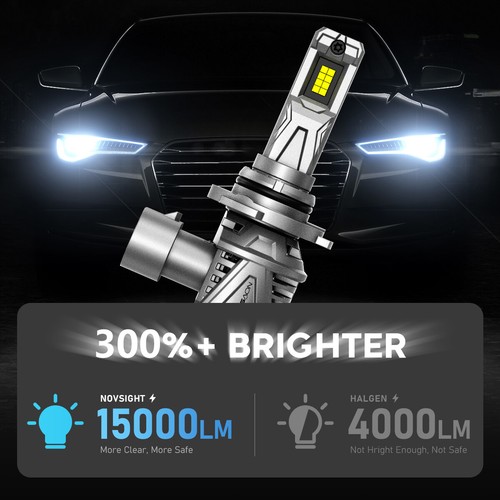 NOVSIGHT H11 9005 LED Headlight High Low Beam Bulbs Super Bright 15000LM 6500K - Picture 6 of 13