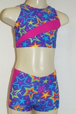Gymnastics, Dance, Shorts and Top Child Size M .