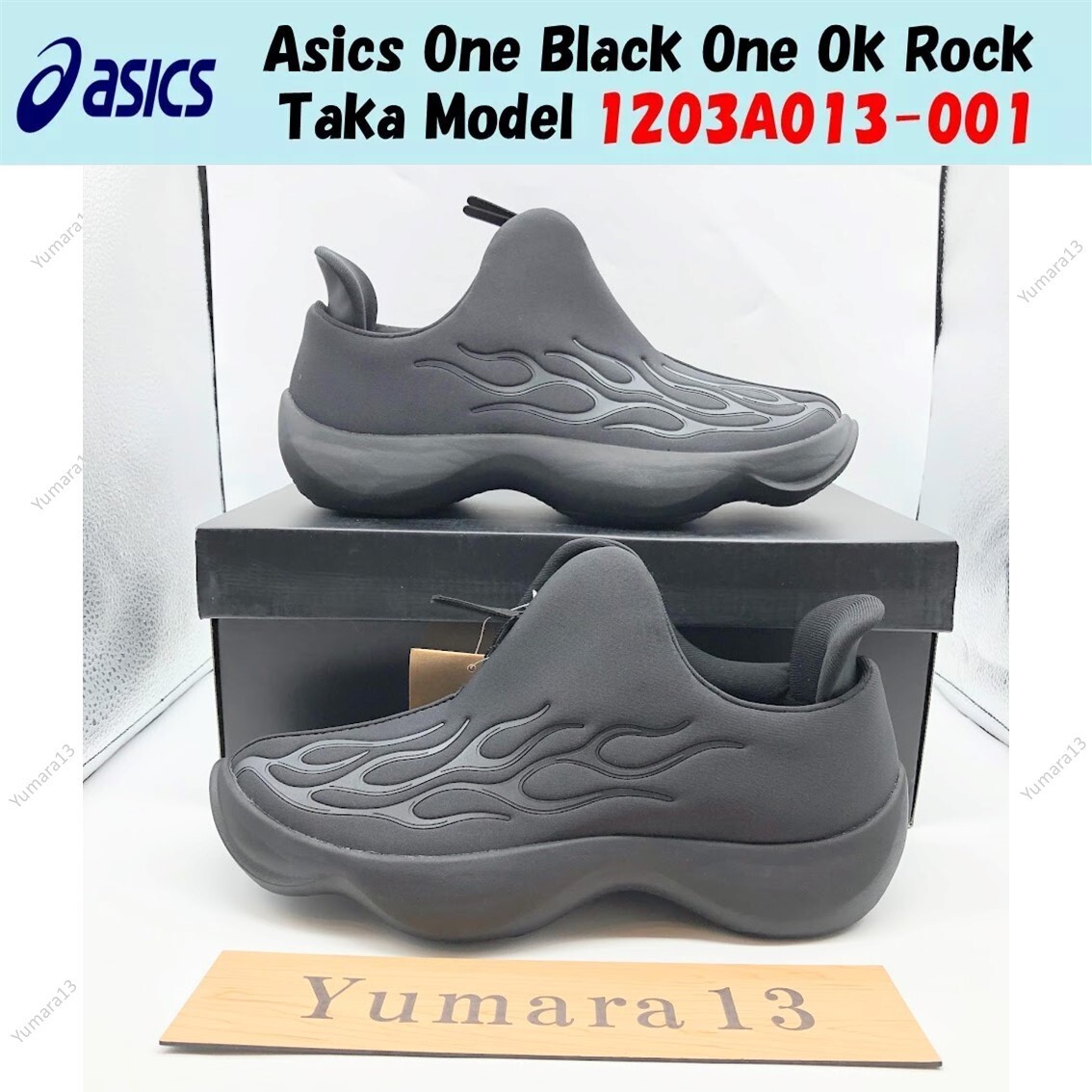 Asics One Black One Ok Rock Taka Model 1203A013-001 Men's Asics One Black One Ok Rock Taka Model 1203A013-001 Men's
