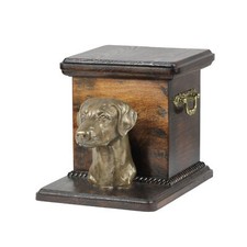 Dobermann, Doberman Pinscher, Dobie II - urn for dog ashes with a statuette, ele