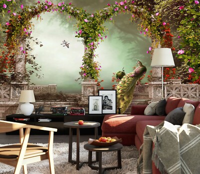 3D Flower Arch 7498 Wallpaper Mural Wall Print Wall Wallpaper Murals US Coco